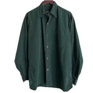 Vintage Polo Ralph Lauren Men’s Dark Green Button Up Size XL Metal Buttons